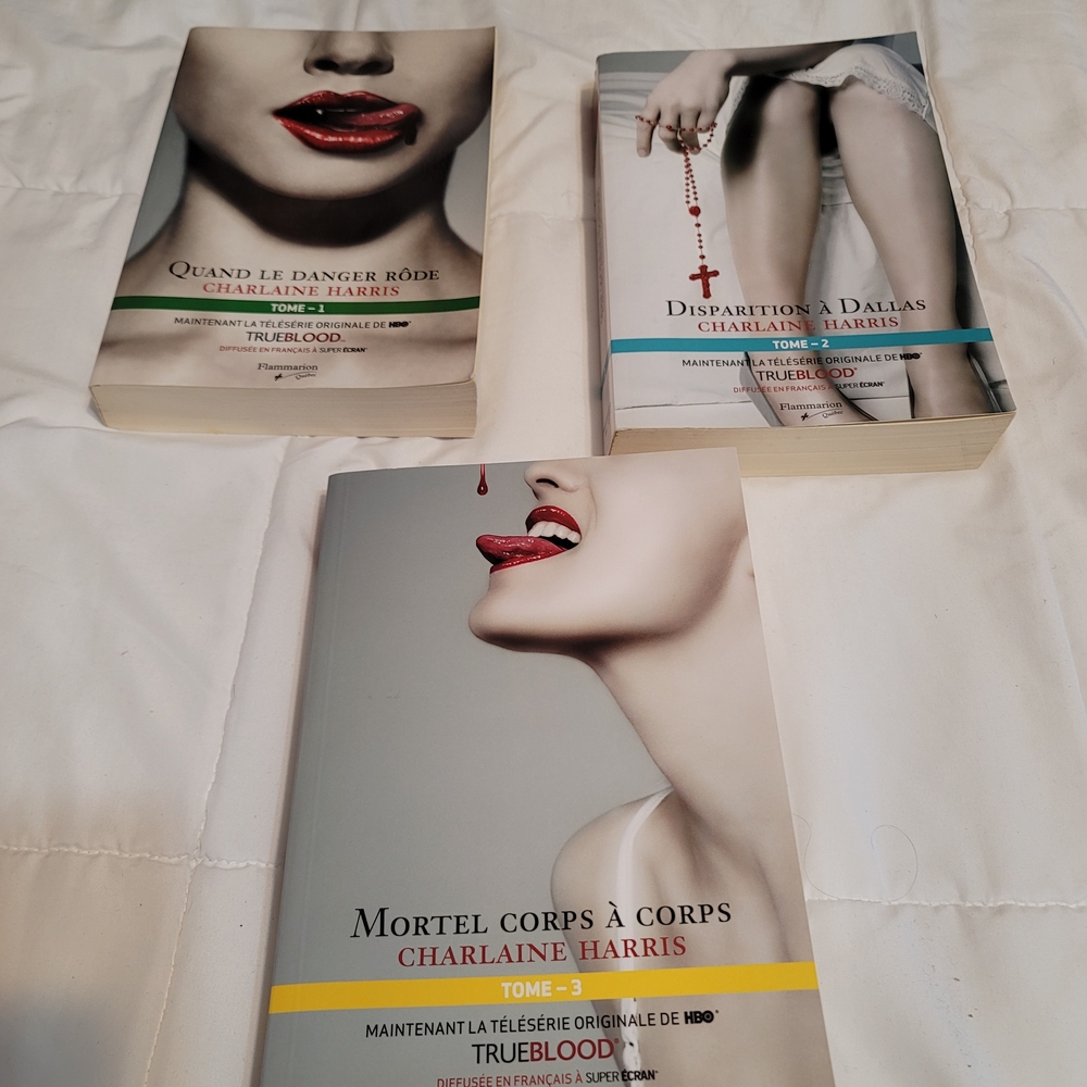 French Versions, First 3 Sookie Stackhouse Books in Charlaine Harris,True Blood